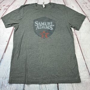 Samuel Adams Shirt Mens Large Gray Beer Advertising Graphic Tee Bella+Canvas